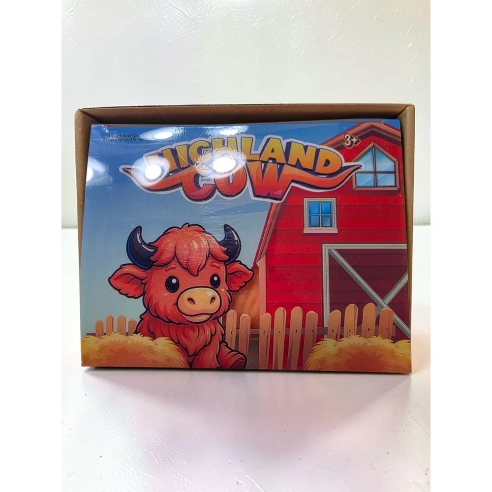 Rare Viral Highland Cow Squishy  *FAST SHIPPING* New in Box Dark Orange Color